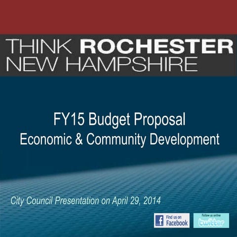 Economic Development Budget FY 15 