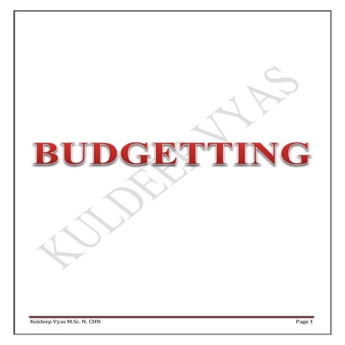 Budgeting