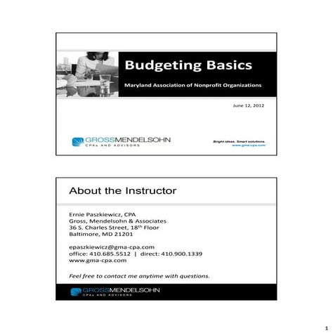 Budgeting Basics for Nonprofits