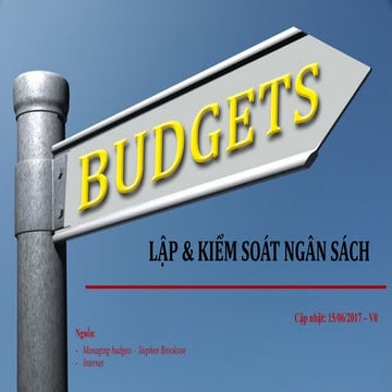 Budgeting guide - Hướng dẫn lập ngân sách
