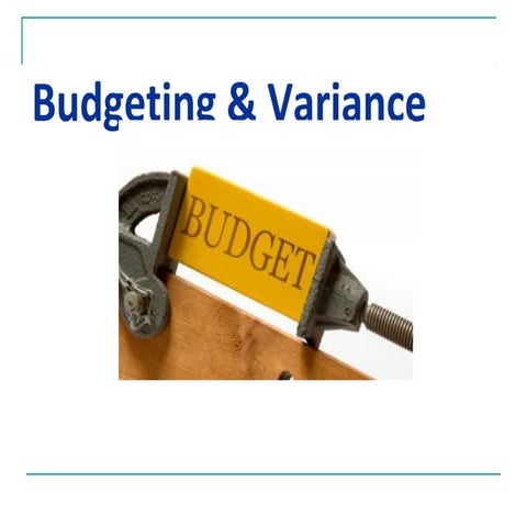 Budgeting & Variance Analysis