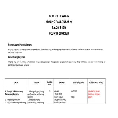 Budget of work  4 (1)