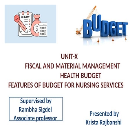 fiscal material management budget (national and health)
