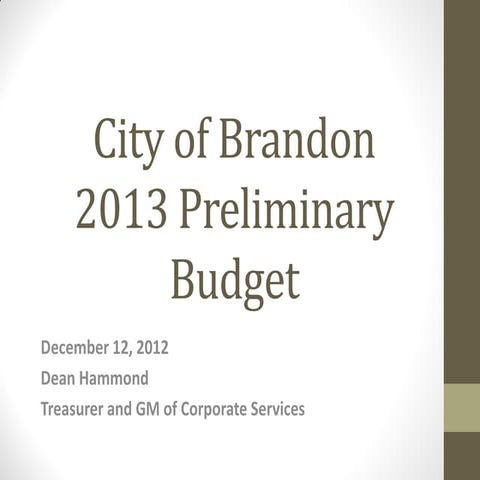 Budget public consultation presentation 20121212