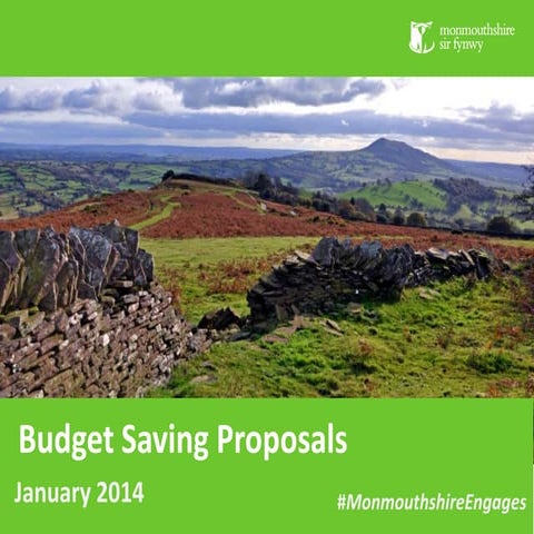 Budget saving proposals - January 2014