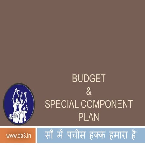 Budget and Special Component Plan