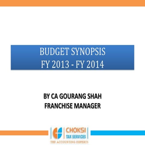 Budget synopsis