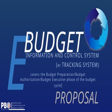 E-Budgetting : Web Application PPT | PPTX
