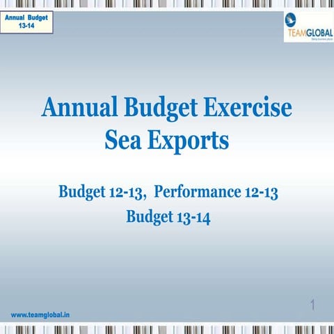 Budget templates 2013  2014 - exports