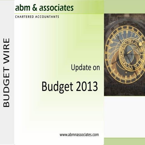 Budget update 2013
