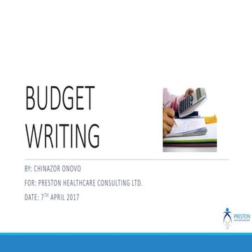 Budget writing