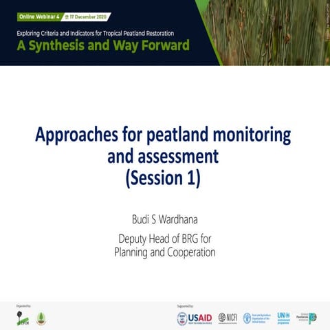Approaches for peatland monitoring and assessment