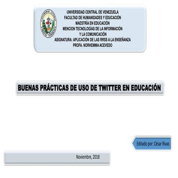 Buenas practicas del uso de twitter