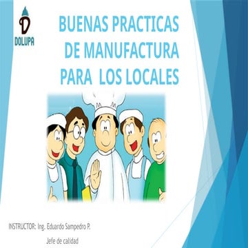 BUENAS PRACTICAS DE MANUFACTURA PARA  LOS LOCALES.pptx