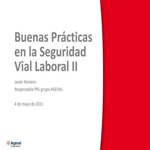 Buenas prácticas en seguridad vial laboral ageval