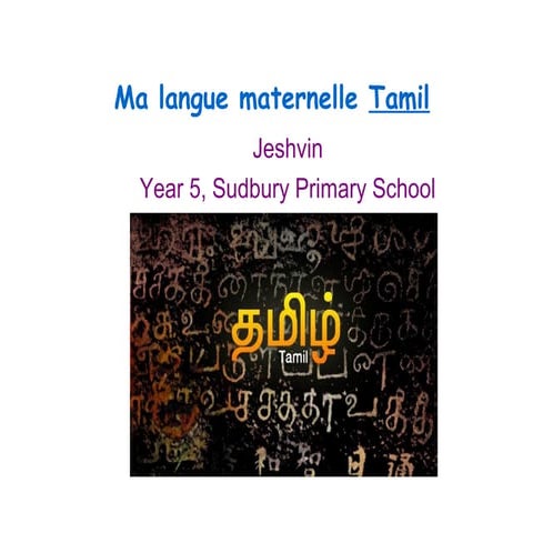 Tamil language by Jeshvin