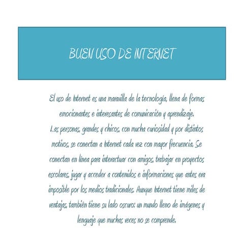 Buen uso de internet