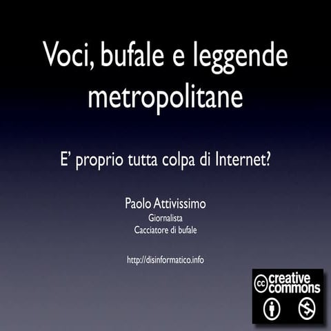 Bufale e Leggende Metropolitane