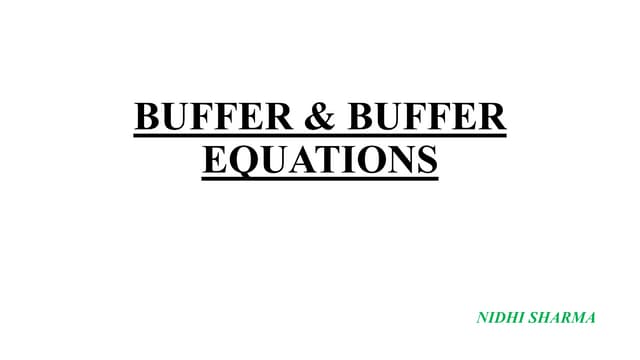 Henderson Hasselbalch Equation | PPT