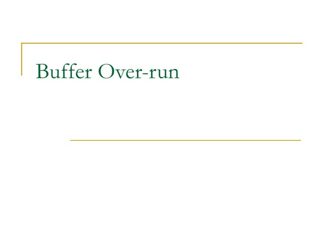 Buffer OverFlow