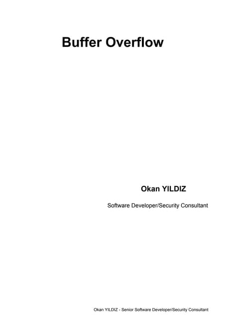Buffer overflow