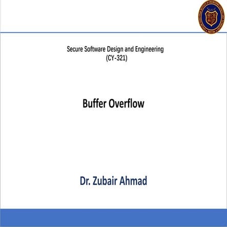 Buffer overflow | PPTX