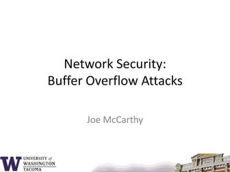 Buffer overflow attacks