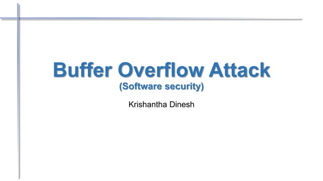 Buffer overflow attack