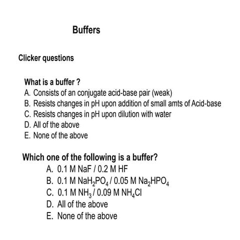 Buffers