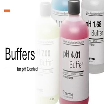 Buffers: Buffers are solutions that resist changes in pH when small amounts o...