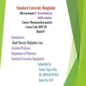 presentation Buffer solution