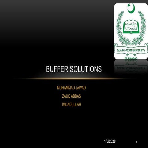 Buffer solutions