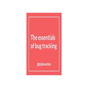 Bug tracking