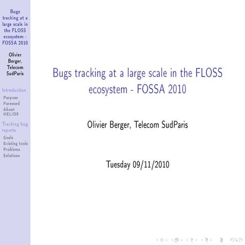 Bug tracking - fossa2010