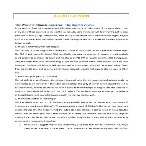 Bugatti Veyron 2 Pdf