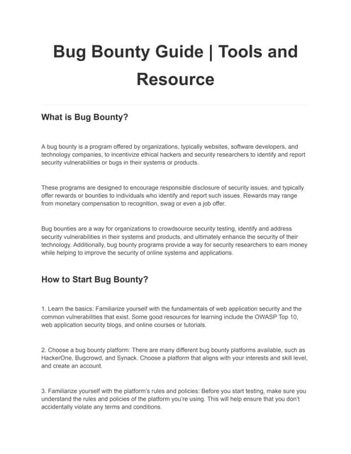 Bug Bounty Guide Tools and Resource.pdf