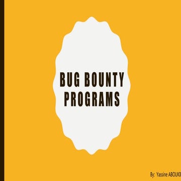 Bug bounty programs