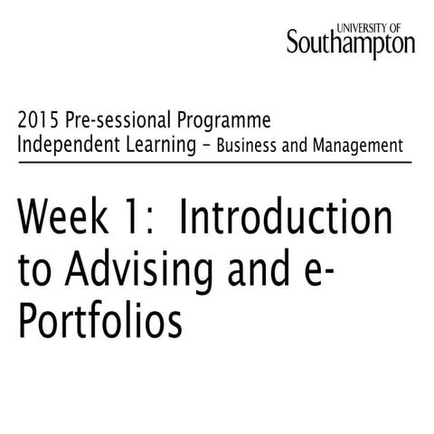 B ug week 1 intro to advising 2015 business