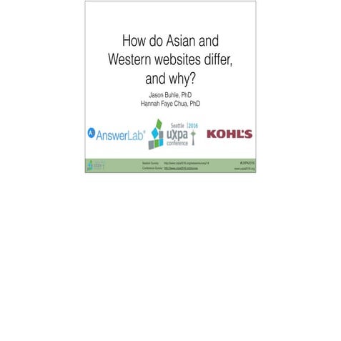 How do Asian and Western websites differ, and why? Recent findings in experim...