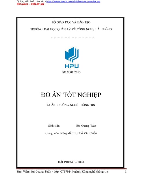 Luận văn Thạc sĩ Xây dựng Website trường Cao đẳng Du lịch Hải Phòng