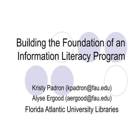 Building an information literacy program