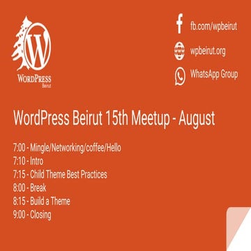 WordPress 15th Meetup - Build a Child Theme