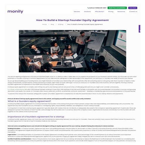 How To Build a Startup Founder Equity Agreement | PDF