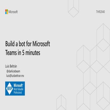 Build a bot for Microsoft Teams in 5 minutes