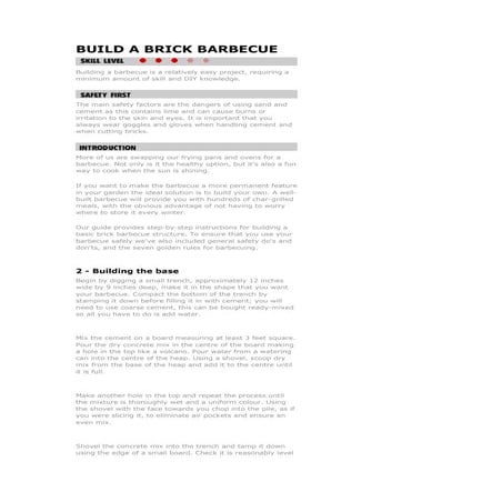 Build a brick barbecue