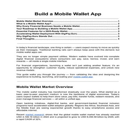 Build a Mobile Wallet App - Digipay Guru