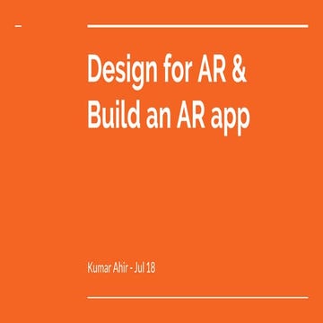 Build an AR app