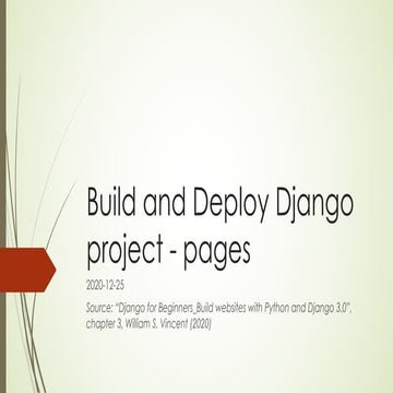 Build and deploy Python Django project | PPT