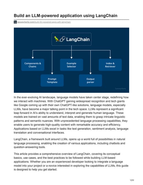8 Steps to Build a LangChain RAG Chatbot. | PDF