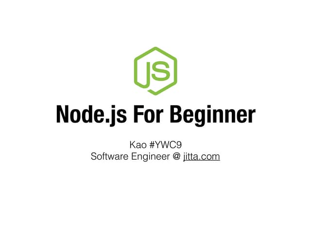Build App with Nodejs - YWC Workshop